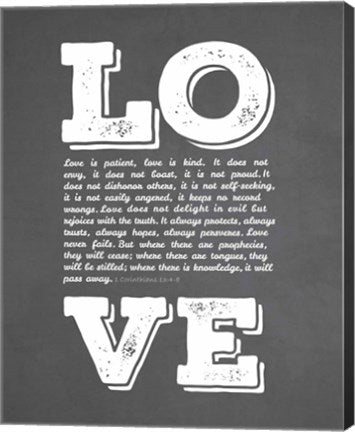 Corinthians 13:4-8 Love is Patient - Chalkboard by Inspire Me