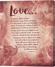 Corinthians 13:4-8 Love is Patient - Pink Floral by Inspire Me