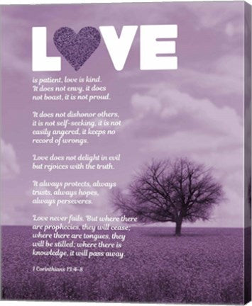 Corinthians 13:4-8 Love is Patient - Lavender Field by Inspire Me