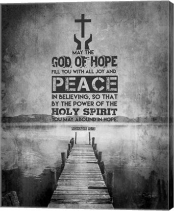 Romans 15:13 Abound in Hope (Black & White) by Inspire Me