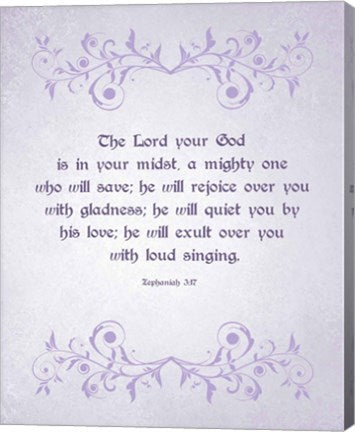 Zephaniah 3:17 The Lord Your God (Lilac) by Inspire Me