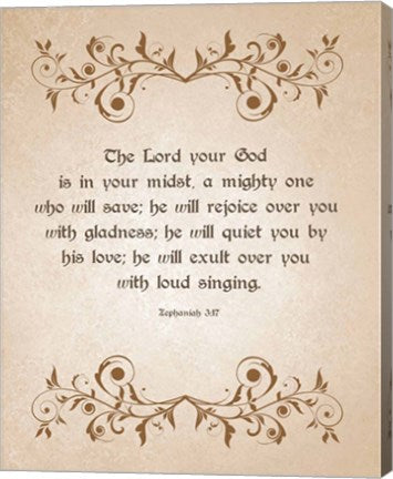 Zephaniah 3:17 The Lord Your God (Brown) by Inspire Me