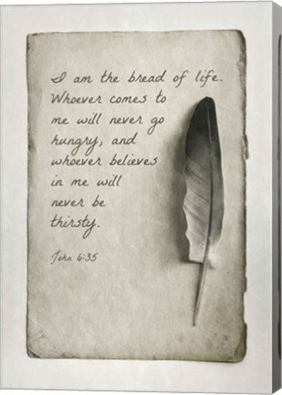 John 6:35 I am the Bread of Life (Gray) by Inspire Me