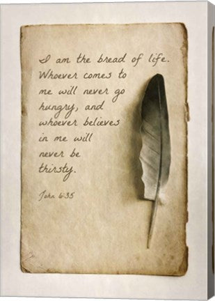 John 6:35 I am the Bread of Life (Sepia) by Inspire Me