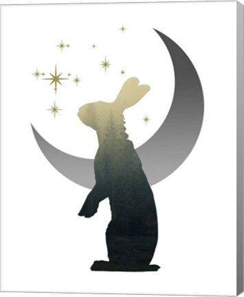 Green Ombre Forest in Hare Silhouette by Color Me Happy