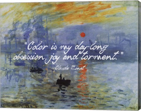 Monet Quote Impression Sunrise by Quote Master