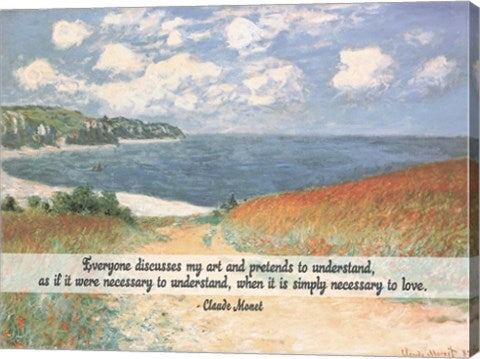 Monet Quote Chemin Dans Les Bles A Pourville by Quote Master