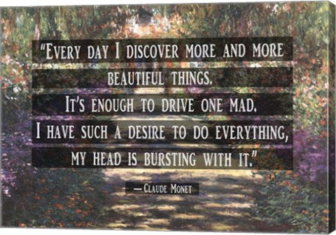 Monet Quote Garden at Giverny by Quote Master