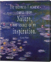 Monet Quote Waterlilies at Giverny by Quote Master