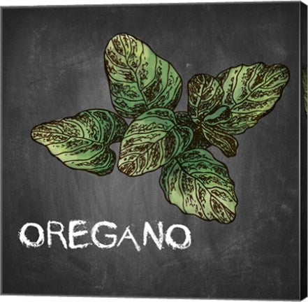 Oregano on Chalkboard by Color Me Happy