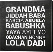 Grandma Various languages - Chalkboard by Color Me Happy