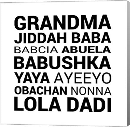 Grandma Various languages by Color Me Happy