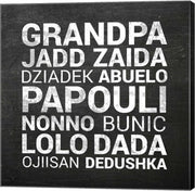 Grandpa Various Languages - Chalkboard by Color Me Happy