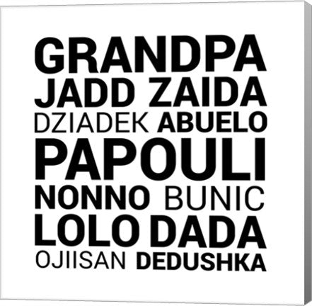 Grandpa Various Languages by Color Me Happy