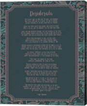 Desiderata Floral Frame Turquoise by Quote Master