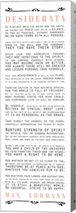 Desiderata Bus Roll Black and Peach Text by Quote Master