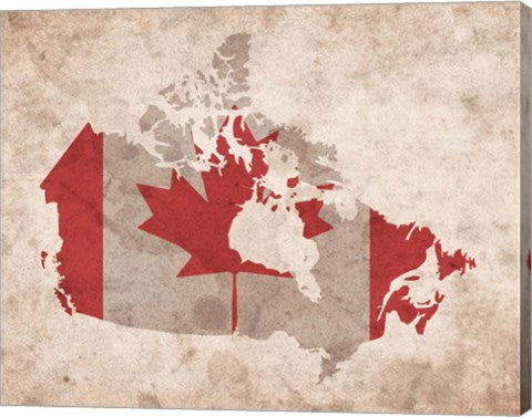 Map with Flag Overlay Canada by Color Me Happy