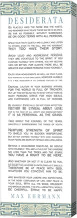 Desiderata Bus Roll Blue Pattern by Quote Master