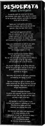 Desiderata In Black by Quote Master