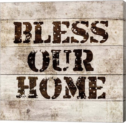 Bless Our Home In Wood by Color Me Happy