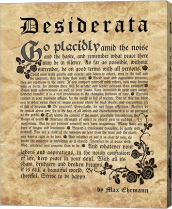 Old English Desiderata by Quote Master