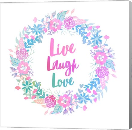 Live, Laugh, Love-Pastel by Color Me Happy