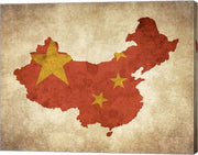 Map with Flag Overlay China by Color Me Happy