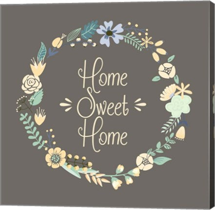 Home Sweet Home Floral Brown by Color Me Happy