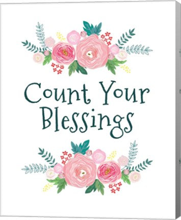 Count Your Blessing-Floral by Color Me Happy