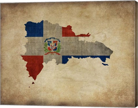 Map with Flag Overlay Dominican Republic by Take Me Away