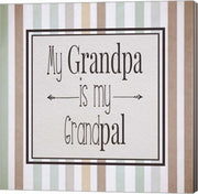 My Grandpa Is My Grandpal Brown and Green Stripes by Color Me Happy