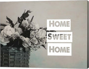 Home Sweet Home Flower Basket Black and White by Color Me Happy