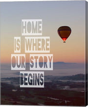 Home is Where Our Story Begins Hot Air Balloon Color by Color Me Happy