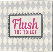 Flush The Toilet Gray Pattern by Color Me Happy