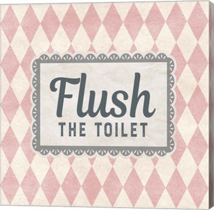 Flush The Toilet Pink Pattern by Color Me Happy