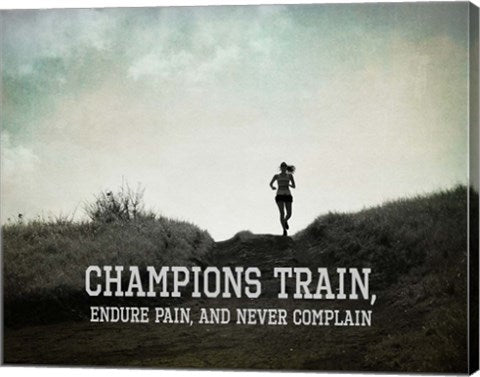 Champions Train Woman Black and White by Sports Mania