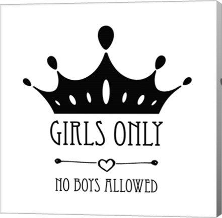 Girls Only Crown White by Color Me Happy