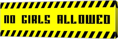 No Girls Allowed - Yellow Panoramic by Color Me Happy