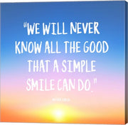 Simple Smile - Mother Teresa Quote (Dawn) by Quote Master
