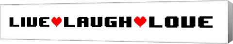 Live Laugh Love -  White Panoramic by Color Me Happy