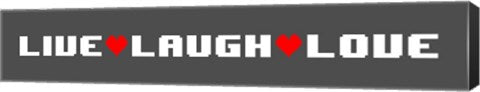 Live Laugh Love -  Gray Panoramic by Color Me Happy