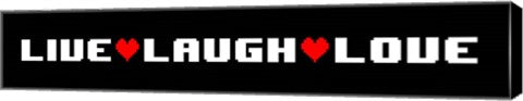 Live Laugh Love -  Black Panoramic by Color Me Happy