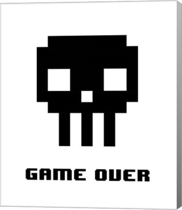 Game Over  - Black Skull by Color Me Happy