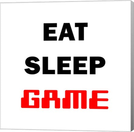Eat Sleep Game - White by Color Me Happy