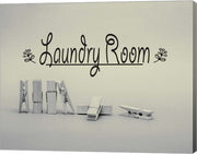 Laundry Room Sign Clothespins Black and White by Color Me Happy