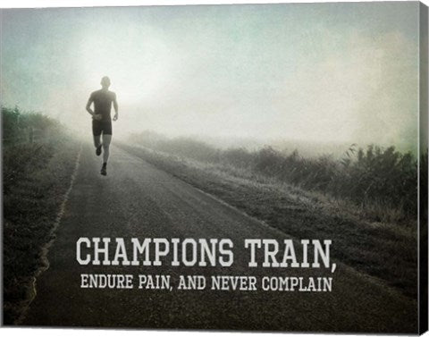 Champions Train Man Black and White by Sports Mania