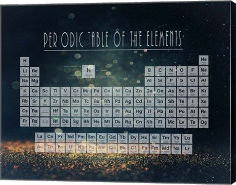 Periodic Table Gold Dust - Blue by Color Me Happy