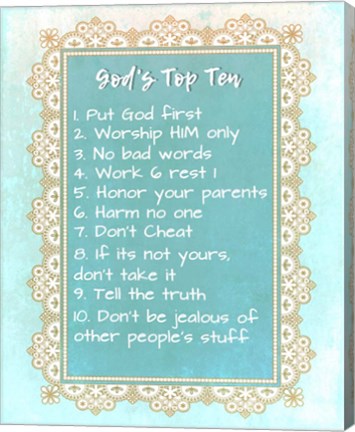 God's Top Ten Blue and Gold Design by Inspire Me