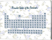 Periodic Table Of The Elements Blue Floral by Color Me Happy
