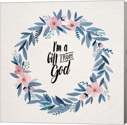 I'm A Gift From God Pink Flower Wreath by Inspire Me